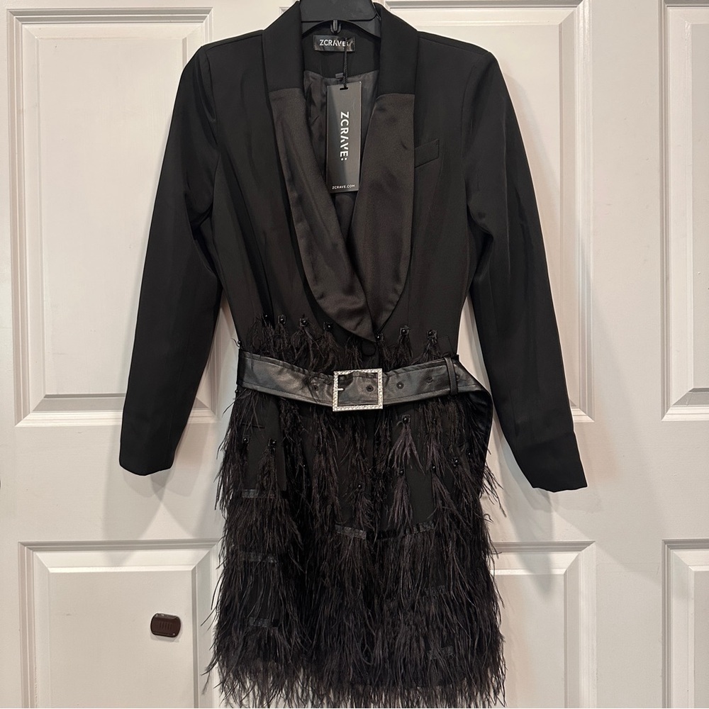 ZCRAVE Fifth Ave Feathers Dress - Picture 6 of 17